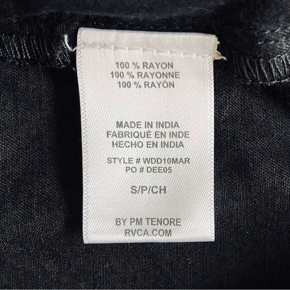 💠 RVCA Maris Black Strappy Cage Mini Shift Dress Size S - Picture 9 of 14